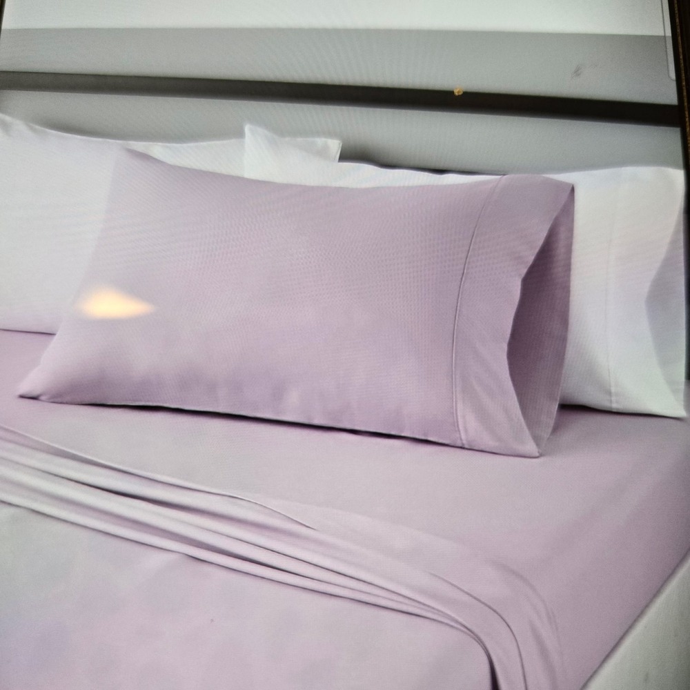 Lavender Twin Sheet Set Solid Color with Pillowcase, Fitted & Flat‎ Sheets